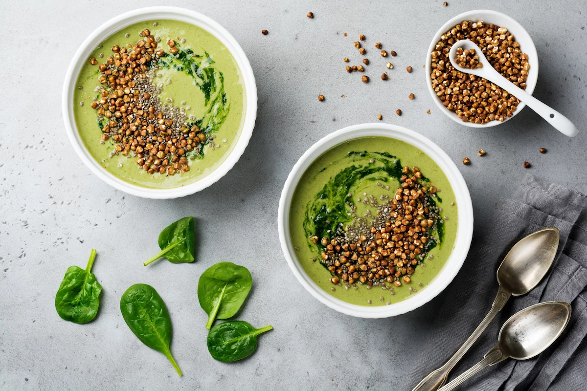 Spinach soup for pitta dosha